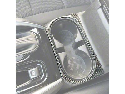 Center Console Cupholder Accent Trim; Domed Carbon Fiber (23-25 Canyon)