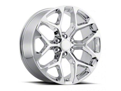 Chevy Snowflake Replica Chrome 6-Lug Wheel; 20x9; 27mm Offset (23-25 Canyon)