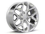 Chevy Snowflake Replica Chrome 6-Lug Wheel; 20x9; 27mm Offset (23-25 Canyon)