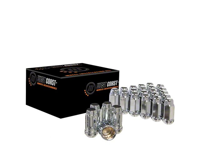 Chrome Acorn Lug Nuts; M14x1.5; Set of 24 (23-24 Canyon)