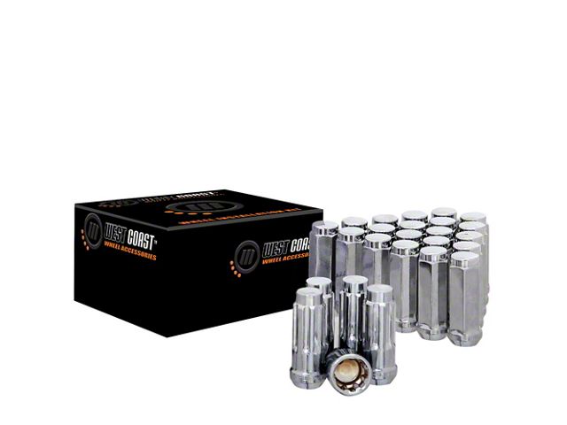 Chrome Acorn Lug Nuts; M14x1.5; Set of 24 (23-24 Canyon)