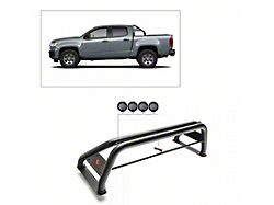 Classic Roll Bar with 5.30-Inch Black Round Flood LED Lights; Black (15-25 Canyon)