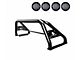 Classic Roll Bar with 5.30-Inch Black Round Flood LED Lights; Black (15-24 Canyon)