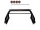 Classic Roll Bar for Tonneau Cover with 5.30-Inch Red Round Flood LED Lights; Black (15-22 Canyon)