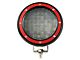 Modular Grille Guard with 5.30-Inch Red Round Flood LED Lights; Black (15-22 Canyon)