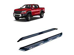 Pinnacle Running Boards; Black and Silver (15-24 Canyon Crew Cab)