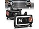 Plank Style Projector Headlights; Black Housing; Clear Lens (15-18 Canyon)