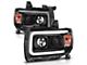 Plank Style Projector Headlights; Black Housing; Clear Lens (15-18 Canyon)