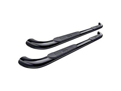 Platinum 4-Inch Oval Side Step Bars; Black (15-22 Canyon Extended Cab)