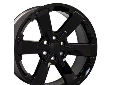 Rally Style Black 6-Lug Wheel; 22x9; 24mm Offset (23-25 Canyon)