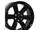 Rally Style Black 6-Lug Wheel; 22x9; 24mm Offset (23-25 Canyon)