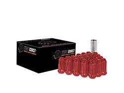 Red Acorn Spline Lug Nuts; M14x1.5; Set of 24 (23-25 Canyon)