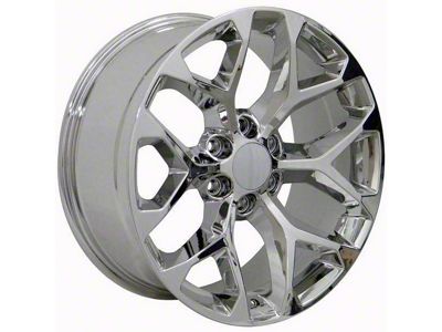 Snowflake Style Chrome 6-Lug Wheel; 20x9; 24mm Offset (23-25 Canyon)