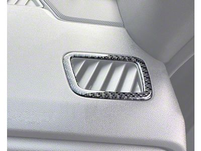 Upper Dash Defrost Vent Accent Trim; Domed Carbon Fiber (23-24 Canyon)