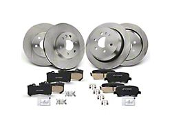 Vented 6-Lug Brake Rotor and Pad Kit; Front and Rear (15-20 Canyon)