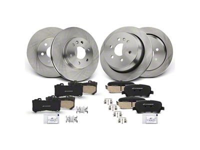 Vented 6-Lug Brake Rotor and Pad Kit; Front and Rear (15-20 Canyon)