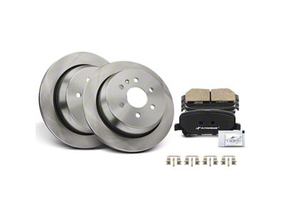 Vented 6-Lug Brake Rotor and Pad Kit; Rear (15-20 Canyon)