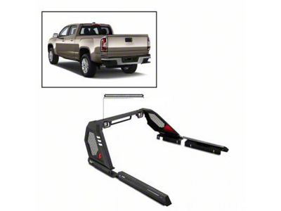 Vigor Roll Bar with 40-Inch LED Light Bar; Black (15-22 Canyon)