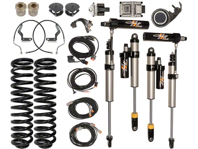 Carli Suspension 2.50-Inch Front E-Venture Leveling System with SDI EClik Remote Reservoir Shocks (20-22 4WD 7.3L F-250 Super Duty)