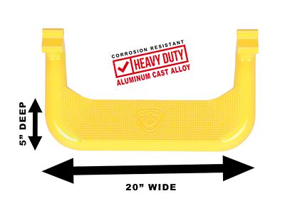 Carr Super Hoop Side Steps; Safety Yellow; Pair (17-24 F-350 Super Duty Excluding Regular Cab)