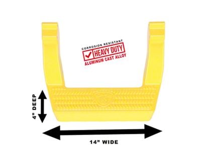 Carr LD Side Steps; Safety Yellow; Pair (07-19 Silverado 2500 HD)