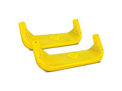 Carr Super Hoop Steps; Safety Yellow; Pair (20-24 Silverado 3500 HD)