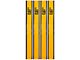 CAT 12-Inch x 1-1/2-Inch Yellow/Black Soft Hook Set; 4-Piece (Universal; Some Adaptation May Be Required)