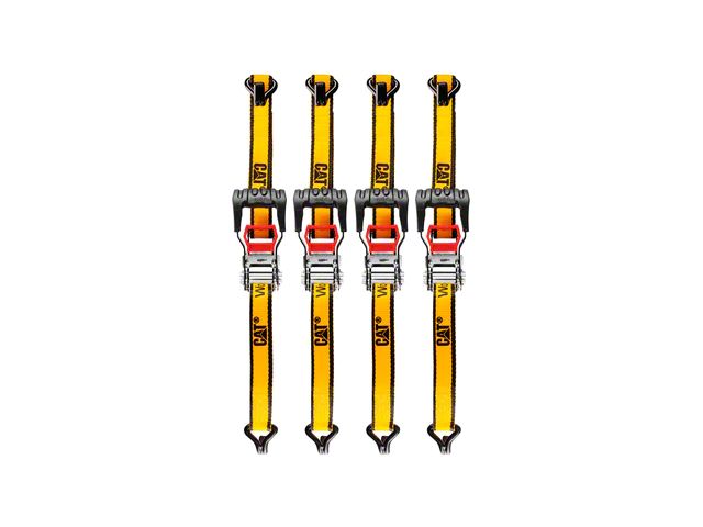 CAT 4 Piece 1.25 Inch by 12 Foot Ratchet Tie Down Set (Universal; Some Adaptation May Be Required)