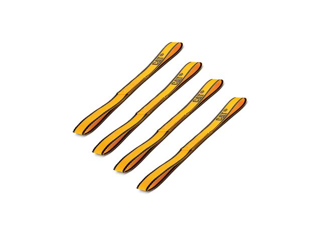 CAT 12-Inch x 1-Inch Yellow/Black Soft Hook Set; 4-Piece (Universal; Some Adaptation May Be Required)