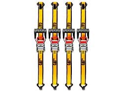 CAT 4 Piece 1.25 Inch by 12 Foot Ratchet Tie Down Set (Universal; Some Adaptation May Be Required)