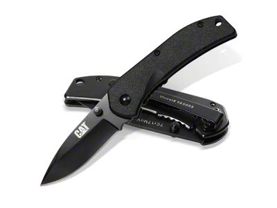 CAT 6-Inch Drop Point Folding Knife (Universal; Some Adaptation May Be Required)