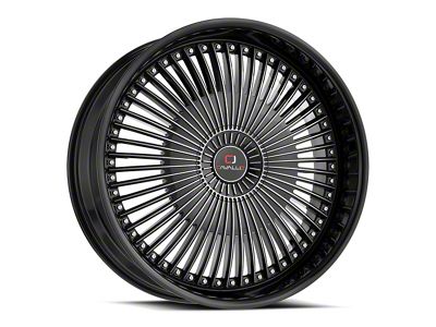 Cavallo CLV-41 Gloss Black and Machined 6-Lug Wheel; 22x9.5; 25mm Offset (23-25 Canyon)