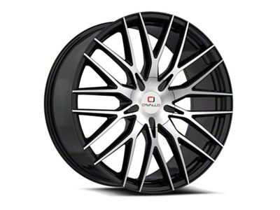 Cavallo CLV-45 Gloss Black and Machined 6-Lug Wheel; 22x9.5; 25mm Offset (23-25 Canyon)