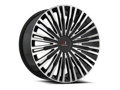 Cavallo CLV-48 Gloss Black and Machined 6-Lug Wheel; 20x8.5; 25mm Offset (23-25 Canyon)