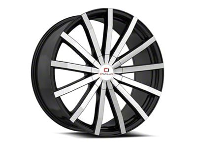 Cavallo CLV-52 Gloss Black and Machined 6-Lug Wheel; 24x9; 25mm Offset (23-25 Canyon)