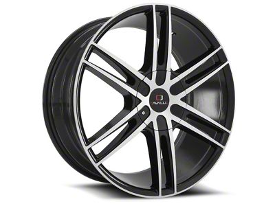 Cavallo CLV-20 Gloss Black and Machined 6-Lug Wheel; 20x8.5; 25mm Offset (23-24 Colorado)