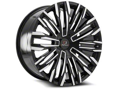 Cavallo CLV-28 Gloss Black and Machined 6-Lug Wheel; 20x8.5; 15mm Offset (23-24 Colorado)