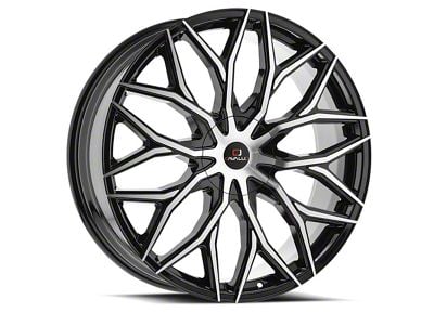 Cavallo CLV-37 Gloss Black and Machined 6-Lug Wheel; 22x9.5; 15mm Offset (23-25 Colorado)