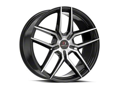 Cavallo CLV-55 Gloss Black and Machined 6-Lug Wheel; 22x9.5; 25mm Offset (23-25 Colorado)