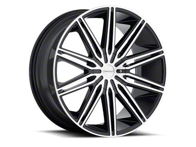 Cavallo CLV-10 Gloss Black and Machined 5-Lug Wheel; 18x8; 38mm Offset (87-90 Dakota)