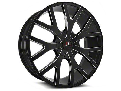 Cavallo CLV-15 Gloss Black and Milled 5-Lug Wheel; 18x8; 35mm Offset (87-90 Dakota)