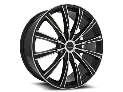 Cavallo CLV-23 Gloss Black and Machined 5-Lug Wheel; 18x8; 35mm Offset (87-90 Dakota)