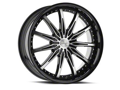 Cavallo CLV-35 Gloss Black and Machined 5-Lug Wheel; 18x8; 35mm Offset (87-90 Dakota)