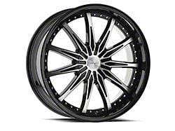 Cavallo CLV-35 Gloss Black and Machined 5-Lug Wheel; 22x9.5; 15mm Offset (05-11 Dakota)