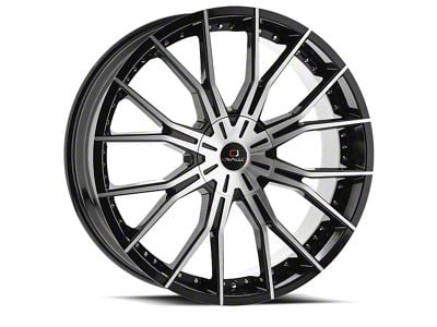 Cavallo CLV-36 Gloss Black and Machined 5-Lug Wheel; 18x8; 35mm Offset (87-90 Dakota)