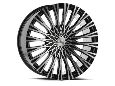 Cavallo CLV-40 Gloss Black and Machined 5-Lug Wheel; 18x8; 35mm Offset (87-90 Dakota)