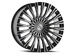 Cavallo CLV-40 Gloss Black and Machined 5-Lug Wheel; 22x9.5; 15mm Offset (05-11 Dakota)