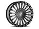 Cavallo CLV-40 Gloss Black and Machined 5-Lug Wheel; 22x9.5; 15mm Offset (05-11 Dakota)