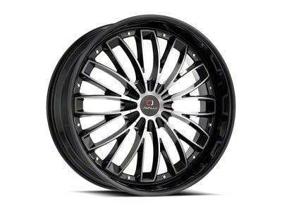 Cavallo CLV-42 Gloss Black and Machined 5-Lug Wheel; 22x8.5; 38mm Offset (87-90 Dakota)