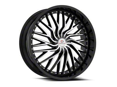 Cavallo CLV-43 Gloss Black and Machined 5-Lug Wheel; 18x8; 35mm Offset (87-90 Dakota)